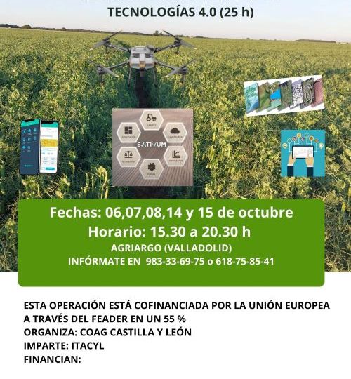 CURSO PRESENCIAL DE APLICACIÓN DE AGRICULTURA DE PRECISIÓN DE TECNOLOGÍAS 4.0 (25 h) IG