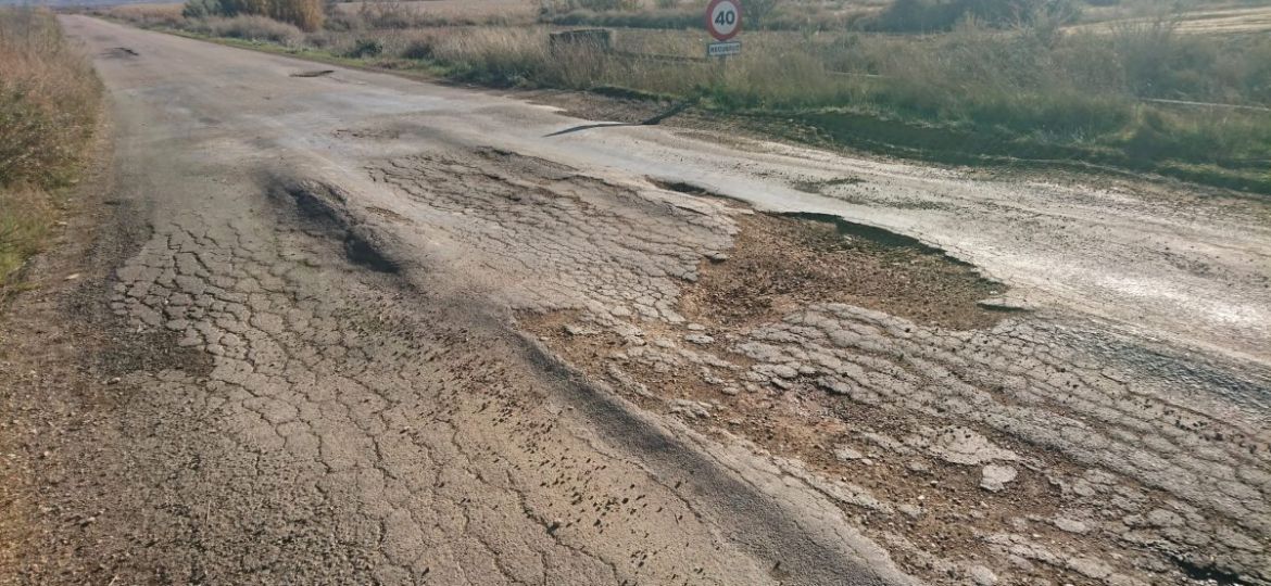 carretera en mal estado